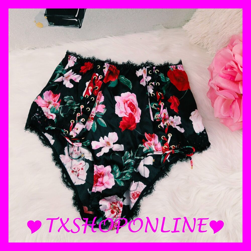 💗👙Victoria's Secret Atelier Satin Lace-Trim High-Waist Brief Panty👙💗